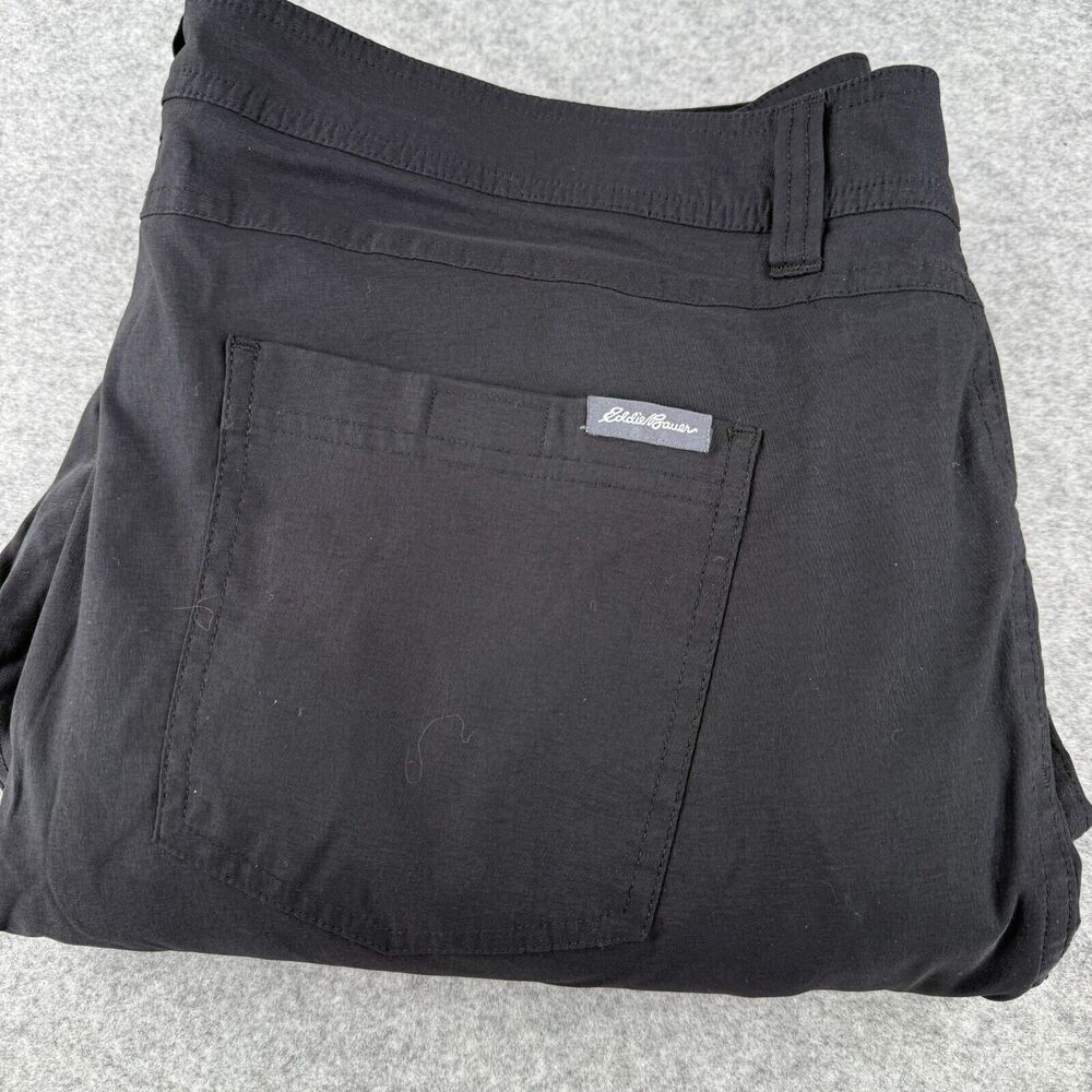 Eddie Bauer Pants Mens 40x31 Black Tech Fleece Lined 2way Stretch Outdoor Hiking